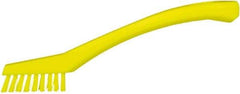 Vikan - 5/8" Bristle Length, Polyester Food Service Brush - 2-5/16" Long x 1/2" Wide Head, 8" OAL, Yellow, Polypropylene Block - Makers Industrial Supply