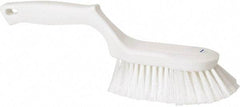 Vikan - 2" Bristle Length, Polyester Wash Brush - 5-13/16" Long x 5" Wide Head, 13-1/2" OAL, White, Polypropylene Block - Makers Industrial Supply