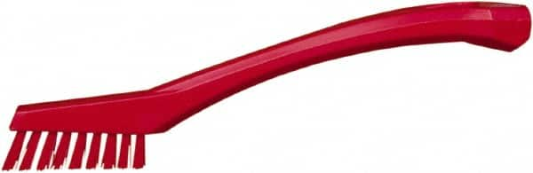 Vikan - 5/8" Bristle Length, Polyester Food Service Brush - 2-5/16" Long x 1/2" Wide Head, 8" OAL, Red, Polypropylene Block - Makers Industrial Supply