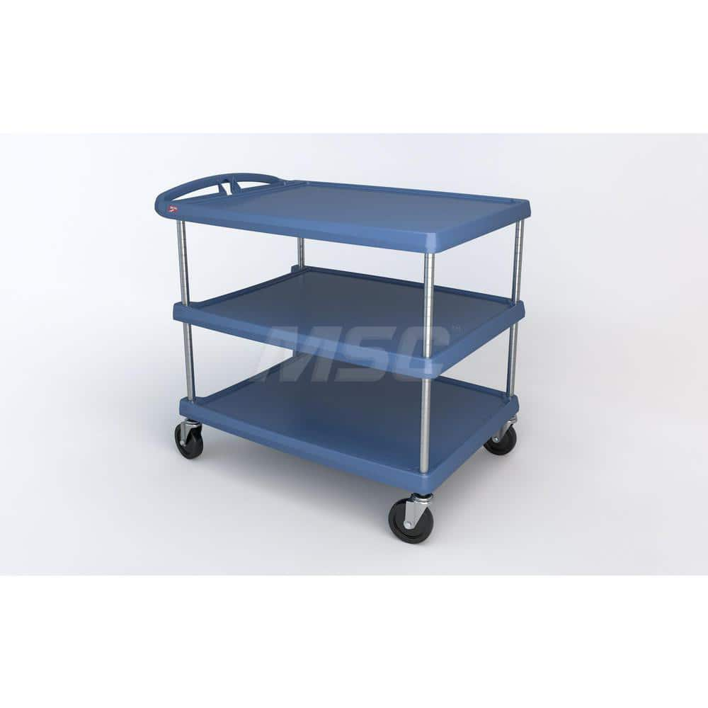 Metro - Carts; Type: Utility ; Load Capacity (Lb.): 500.000 ; Number of Shelves: 3 ; Width (Inch): 27-11/16 ; Length (Inch): 40-1/4 ; Height (Inch): 36-7/8 - Exact Industrial Supply