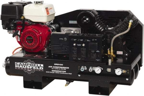 Campbell Hausfeld - Stationary Gas Air Compressors Horsepower: 13 Cubic Feet per Minute: 14.30 - Makers Industrial Supply