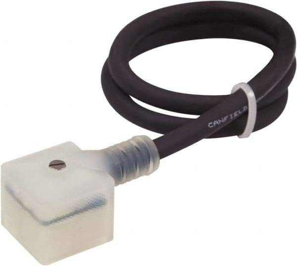 Canfield Connector - Solenoid Valve Connector/Gasket/Cord Assembly - Use with Solenoid Valves - Makers Industrial Supply