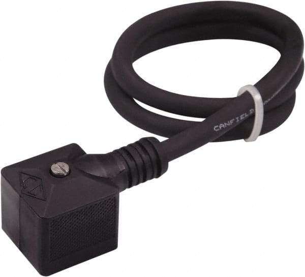 Canfield Connector - Solenoid Valve Connector/Gasket/Cord Assembly - Use with Solenoid Valves - Makers Industrial Supply