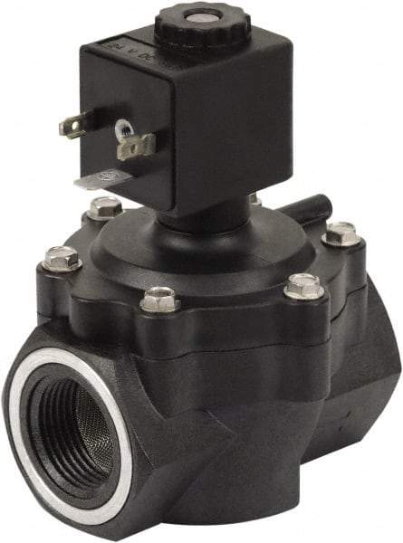 Spartan Scientific - 1" NPT Port, 2 Way, 2 Position, Composite Solenoid Valve - Normally Closed, Viton Seal - Makers Industrial Supply