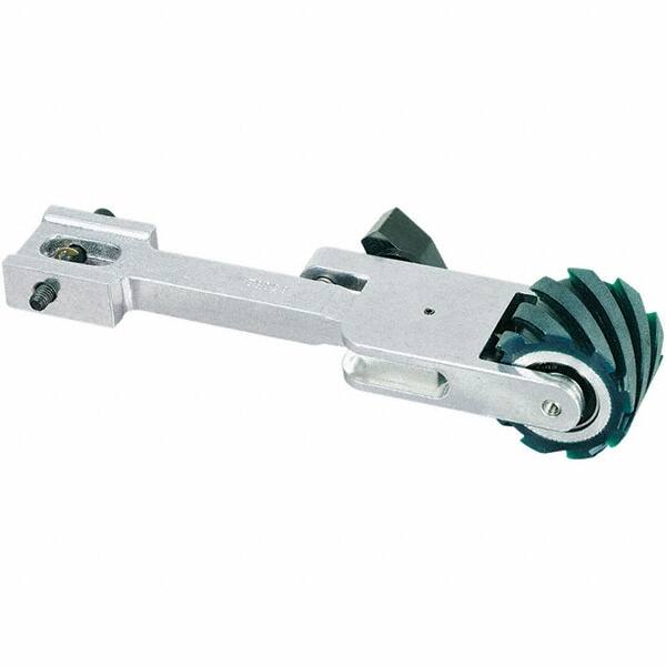 Dynabrade - 1-1/2" Wide Contact Wheel Assembly Arm - 72" Belt Length x 1-1/2" Belt Width, Serrated, Urethane, 70" Contact Wheel Diam - Makers Industrial Supply