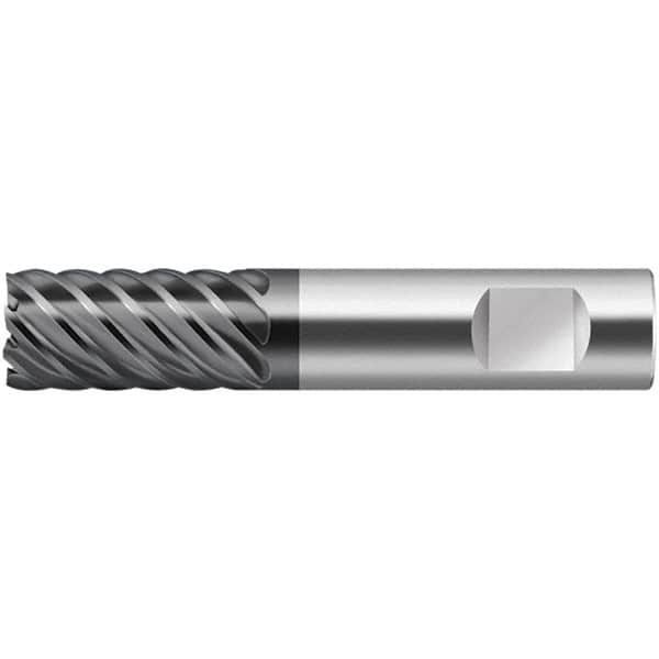 Walter-Prototyp - 8mm, 19mm LOC, 8mm Shank Diam, 63mm OAL, 6 Flute, Solid Carbide Square End Mill - TiCN Finish, 50° Helix, Right Hand Cut, Right Hand Flute, Series H3121138 - Makers Industrial Supply