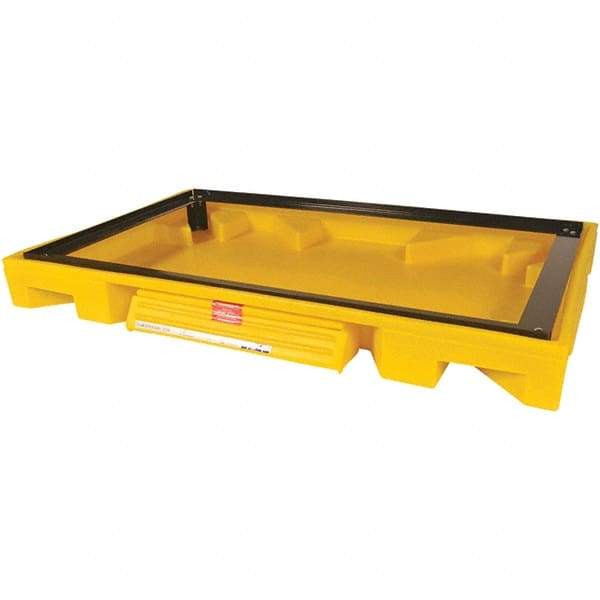 UltraTech - 111 Gal Sump, 3,000 Lb Capacity, 2 Drum, Polyethylene Safety Cabinet Bladder System - 63" Long x 38.5" Wide x 6-1/4" High - Makers Industrial Supply