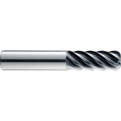 SGS - 6mm, 6 Flute, Single End, Solid Carbide, 0.0591" Corner Radius End Mill - 63mm OAL, 41° Helix, 19mm LOC, Right Hand Cut - Makers Industrial Supply