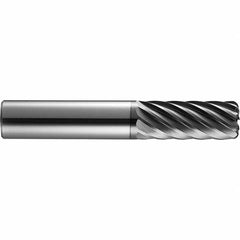 SGS - 12mm, 9 Flute, Single End, Solid Carbide, 0.0984" Corner Radius End Mill - 83mm OAL, 35° Helix, 26mm LOC, Right Hand Cut - Makers Industrial Supply