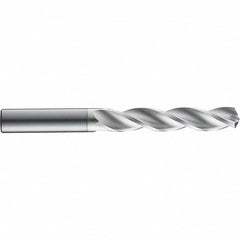 SGS - 6mm 124° Solid Carbide Jobber Drill - TiB2 Finish, Right Hand Cut, Spiral Flute, Straight Shank, 82mm OAL, Notched Point - Makers Industrial Supply