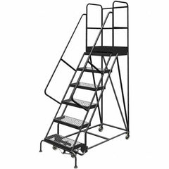 TRI-ARC - Rolling & Wall Mounted Ladders & Platforms Type: Rolling Warehouse Ladder Style: Rolling Platform Ladder - Makers Industrial Supply