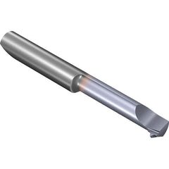 Vargus - 16mm Cutting Depth, 6.3mm Diam, Internal Thread, Solid Carbide, Single Point Threading Tool - TiCN Finish, 42mm OAL, 6mm Shank Diam, 2.9mm Projection from Edge, 1mm Max Pitch, 60° Profile Angle - Exact Industrial Supply