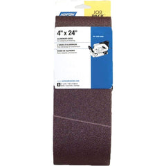 Norton - 4" Wide x 24" OAL, 80 Grit, Aluminum Oxide Abrasive Belt - Makers Industrial Supply