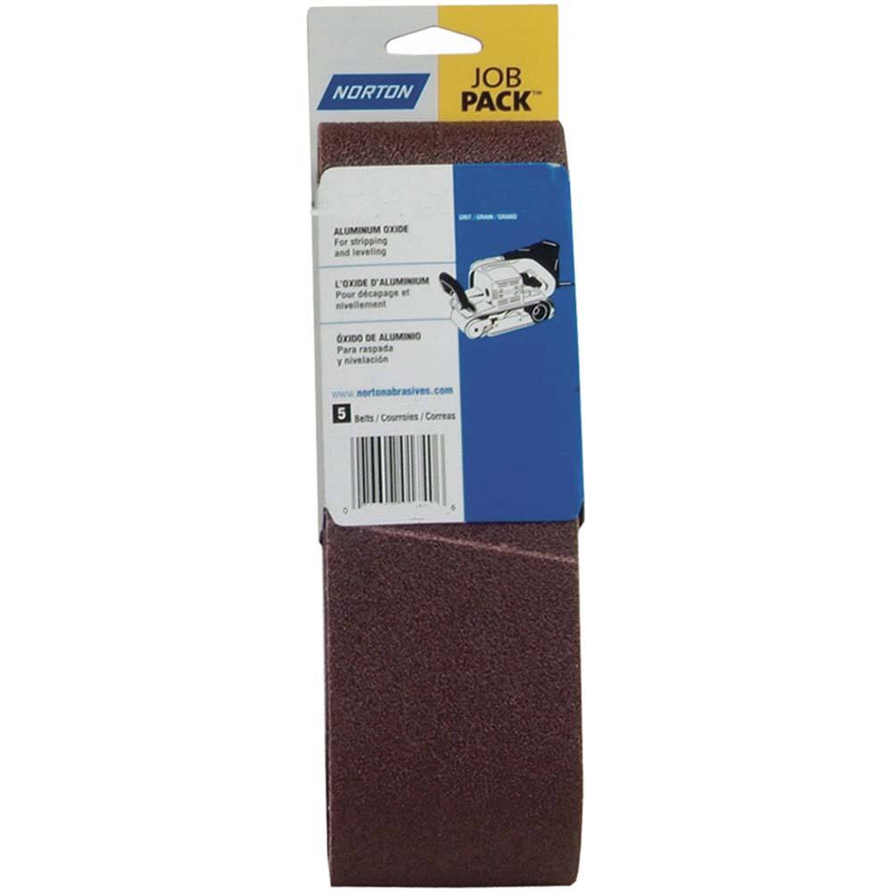 Norton - 3" Wide x 24" OAL, 100 Grit, Aluminum Oxide Abrasive Belt - Makers Industrial Supply