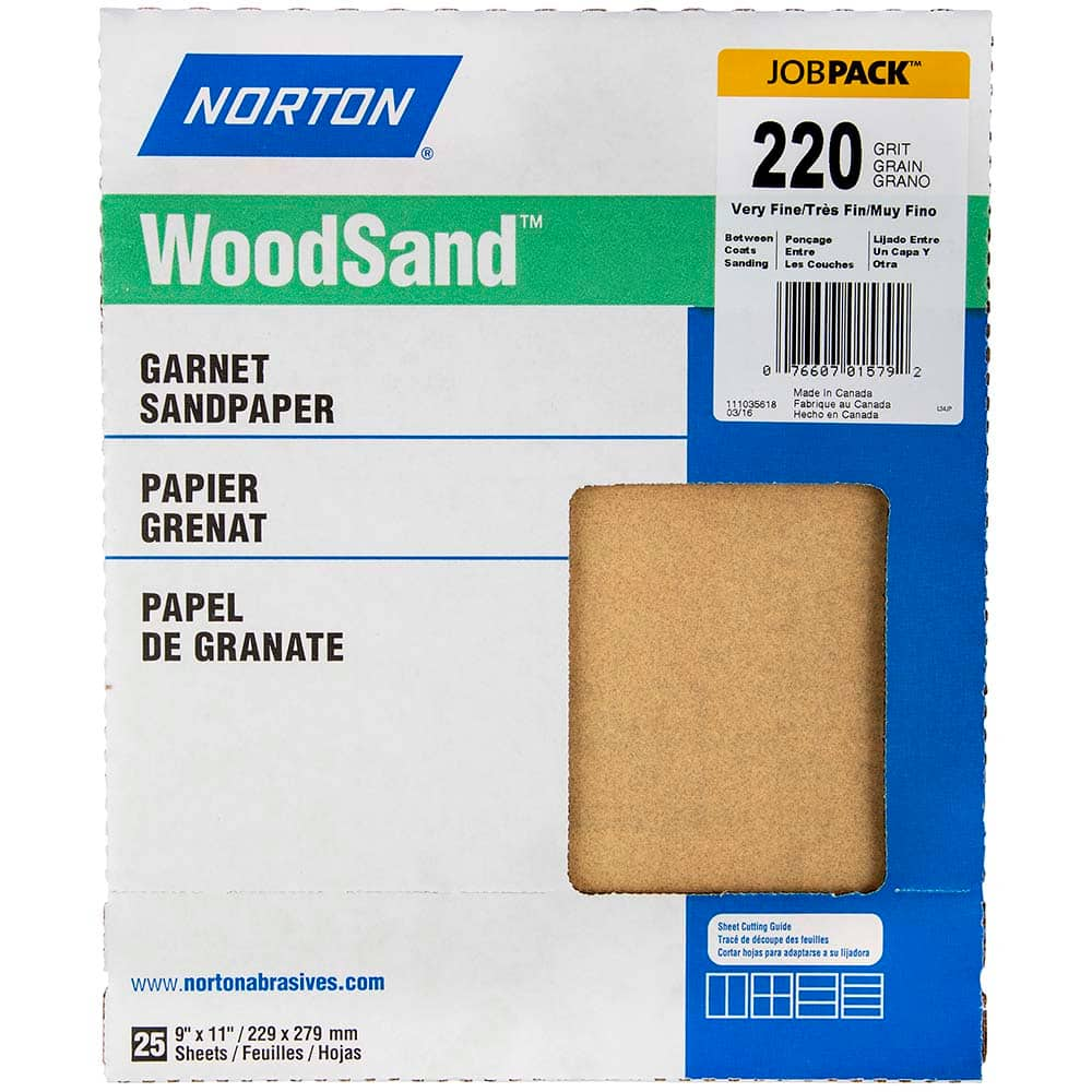 Norton - Sanding Sheets Abrasive Material: Garnet Grade: Very Fine - Makers Industrial Supply