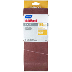 Norton - 4" Wide x 24" OAL, 180 Grit, Aluminum Oxide Abrasive Belt - Makers Industrial Supply