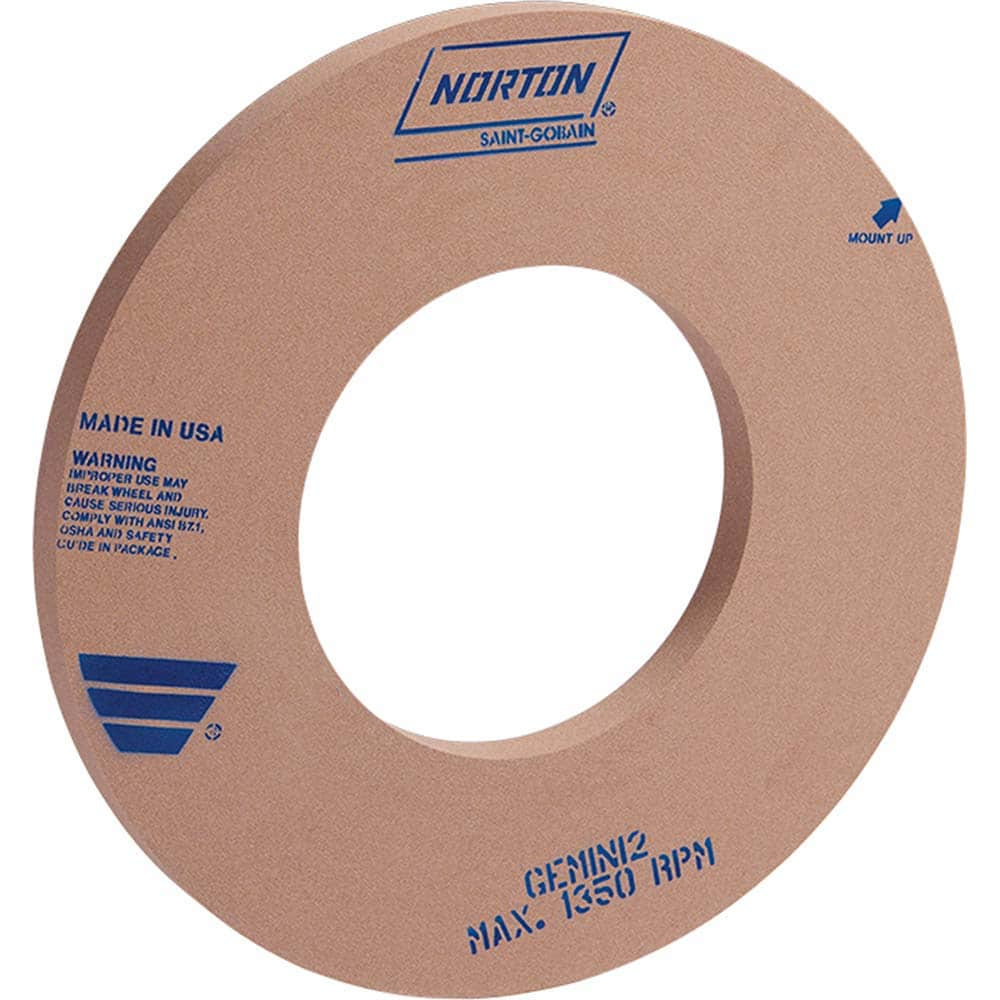 Norton - Centerless & Cylindrical Grinding Wheels; Wheel Diameter (Inch): 20 ; Wheel Width (Inch): 2 ; Hole Size (Inch): 8 ; Wheel Type Number: Type 1 ; Abrasive Material: Aluminum Oxide ; Grade: Medium - Exact Industrial Supply