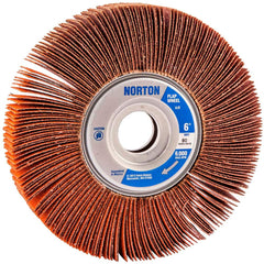 Norton - 6 x 1" 80 Grit Ceramic Unmounted Flap Wheel - Exact Industrial Supply