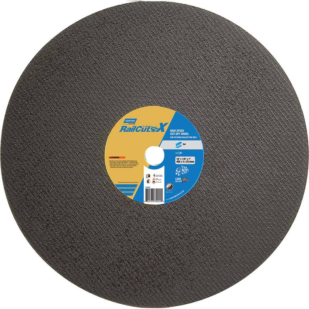 Norton - 16 x 1/8, 1" Hole 24 Grit Zirconia Alumina Cutoff Wheel - Makers Industrial Supply