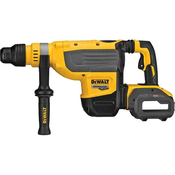 DeWALT - 60 Volt 1-7/8" SDS Max Chuck Cordless Rotary Hammer - 1,350 to 2,705 BPM, 177 to 355 RPM, Reversible - Makers Industrial Supply