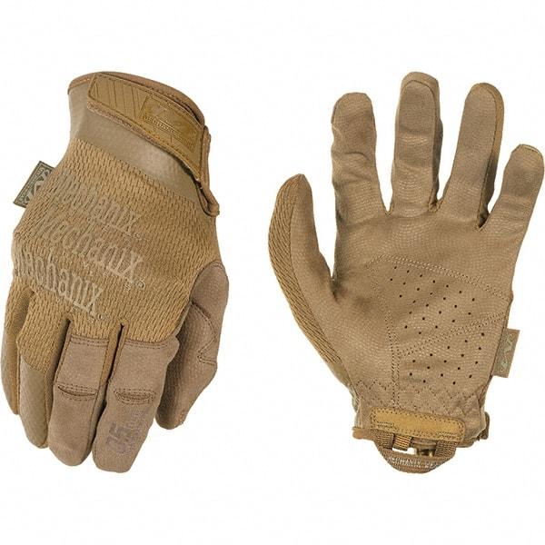 Mechanix Wear - Size S Work Gloves - For Mechanic's & Lifting, Uncoated, Hook & Loop Cuff, Full Fingered, Tan, Paired - Makers Industrial Supply