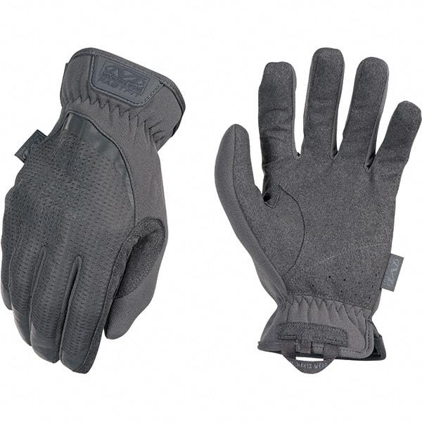 Mechanix Wear - Size 2XL Work Gloves - For Mechanic's & Lifting, Uncoated, Elastic Band Cuff, Full Fingered, Gray, Paired - Makers Industrial Supply