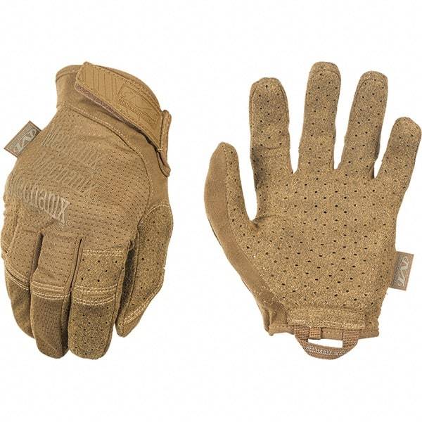 Mechanix Wear - Size M Work Gloves - For Mechanic's & Lifting, Uncoated, Hook & Loop Cuff, Full Fingered, Tan, Paired - Makers Industrial Supply