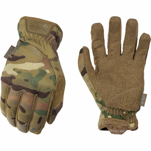 Mechanix Wear - Size S Work Gloves - For Mechanic's & Lifting, Uncoated, Elastic Band Cuff, Full Fingered, Camouflage, Paired - Makers Industrial Supply