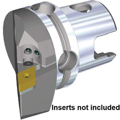 Kennametal - Left Hand Cut, Size KM40TS, DN.. 150608 & DN.. 442 Insert Compatiblity, External Modular Turning & Profiling Cutting Unit Head - 27mm Ctr to Cutting Edge, 50mm Head Length, Through Coolant, Series KM40 - Makers Industrial Supply