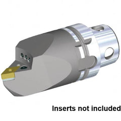 Kennametal - Neutral Cut, Size KM4X63, DN.. 150608 & DN.. 442 Insert Compatiblity, Internal Modular Turning & Profiling Cutting Unit Head - 115mm Head Length, Through Coolant, Series KM4X - Makers Industrial Supply