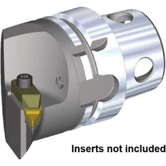 Kennametal - Left Hand Cut, Size KM4X63, VCGR160408 & VPGR332 Insert Compatiblity, Internal Modular Turning & Profiling Cutting Unit Head - 43mm Ctr to Cutting Edge, 70mm Head Length, Through Coolant, Series Top Notch - Makers Industrial Supply