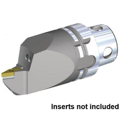 Kennametal - Neutral Cut, Size KM4X63, VB.. 160408 & VB.. 332 Insert Compatiblity, Internal Modular Turning & Profiling Cutting Unit Head - 115mm Head Length, Through Coolant, Series KM4X - Makers Industrial Supply