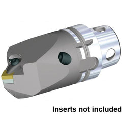 Kennametal - Neutral Cut, Size KM4X63, CN.. 120408 & CN.. 432 Insert Compatiblity, Internal Modular Turning & Profiling Cutting Unit Head - 115mm Head Length, Through Coolant, Series KM4X - Makers Industrial Supply