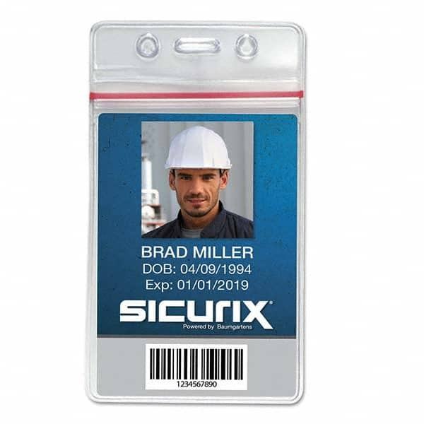 Sicurix - Badge Holders Attachment Type: Clip-On Horizontal or Vertical Holder: Vertical - Makers Industrial Supply