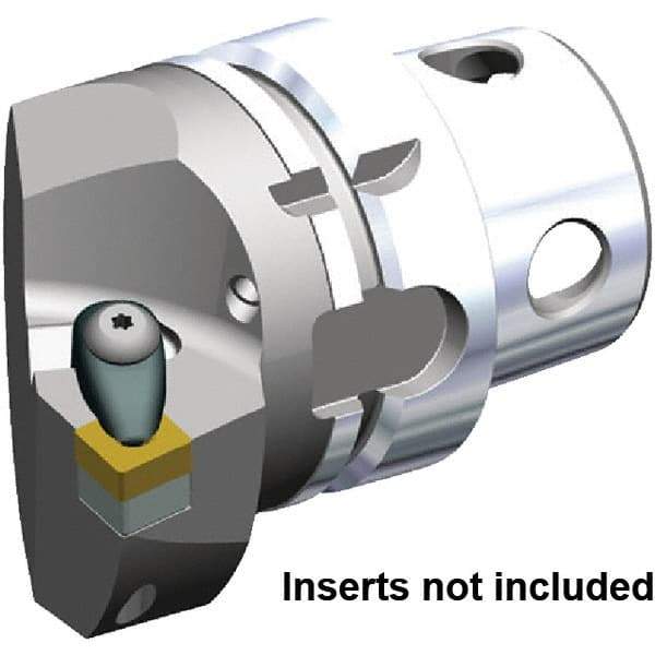 Kennametal - Insert Style CN.. 160612, CN..543, 70mm Head Length, Left Hand Cut, Internal/External Modular Threading Cutting Unit Head - System Size KM4X63, 43mm Center to Cutting Edge, Series Kenclamp - Makers Industrial Supply