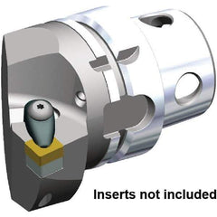 Kennametal - Insert Style CN.. 120408, CN.. 432, 70mm Head Length, Left Hand Cut, Internal/External Modular Threading Cutting Unit Head - System Size KM4X63, 43mm Center to Cutting Edge, Series Kenclamp - Makers Industrial Supply