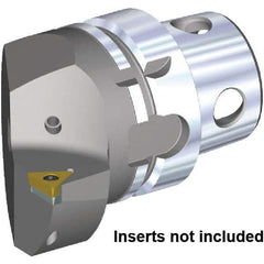 Kennametal - Insert Style TC.. 16T308, TC.. 3252, 70mm Head Length, Left Hand Cut, Internal/External Modular Threading Cutting Unit Head - System Size KM4X63, 43mm Center to Cutting Edge, Series KM4X - Makers Industrial Supply