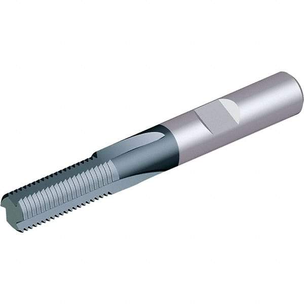 Vargus - 8/32 Thread, 0.1575" Shank Diam, TiAlN Coating, Solid Carbide Straight Flute Thread Mill - 3 Flutes, 1.6535" OAL, 8" Min Noml Diameter - Makers Industrial Supply