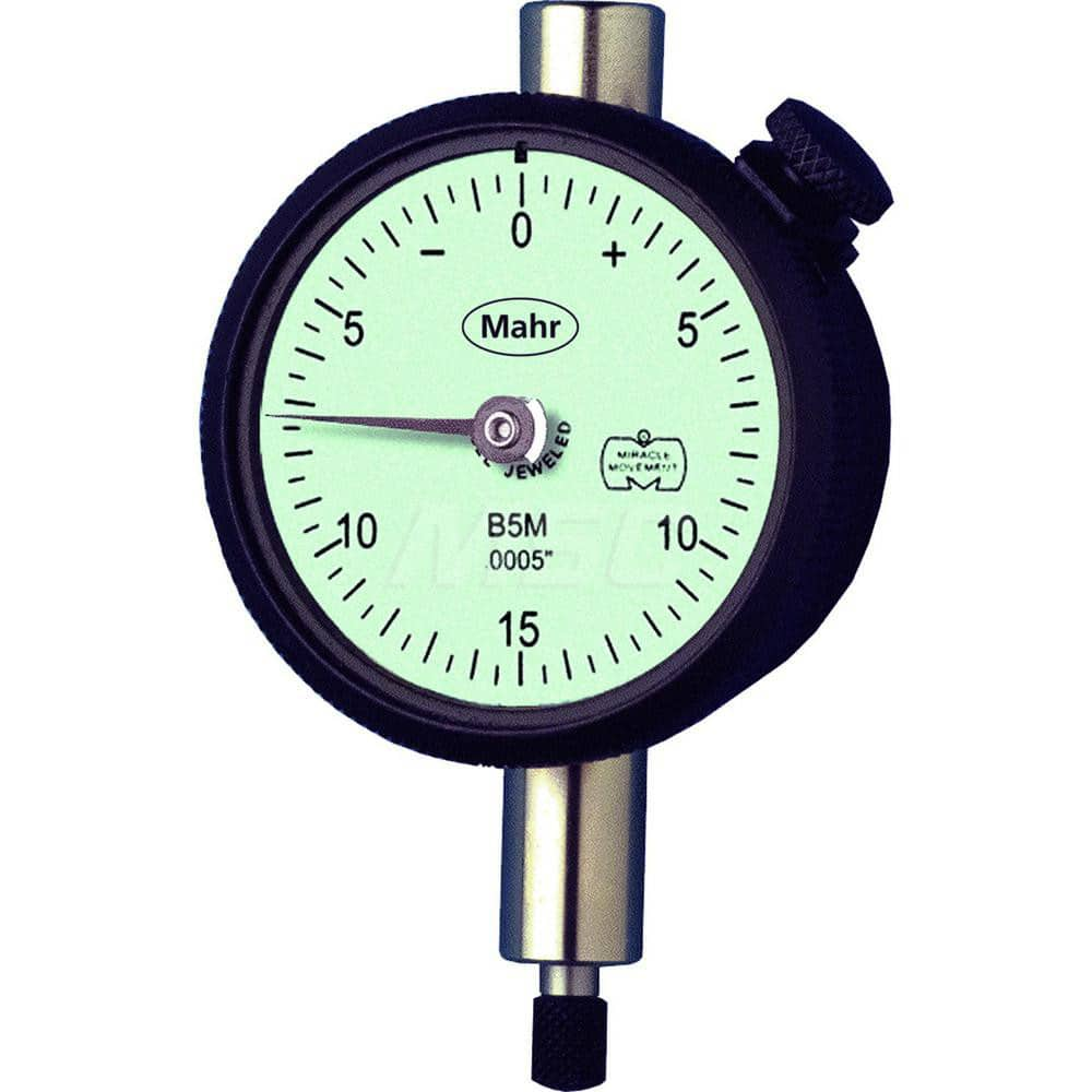 Mahr - Dial Drop Indicators; Maximum Measurement (Inch): 0.25 ; Maximum Measurement (mm): 6.00 ; Dial Graduation (mm): 0.0254 ; Dial Graduation (Decimal Inch): 0.001000 ; Dial Reading: 0-100 ; Dial Diameter (mm): 57.15 - Exact Industrial Supply