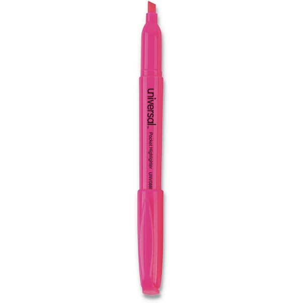 UNIVERSAL - Markers & Paintsticks Type: Highlighters Color: Fluorescent Pink - Makers Industrial Supply