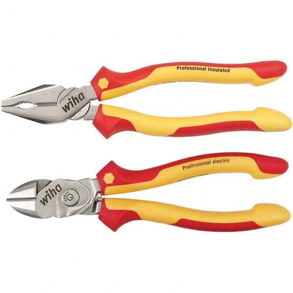 Wiha - Plier Sets Set Type: Combination Pliers; Cutting Pliers Number of Pieces: 2 - Makers Industrial Supply