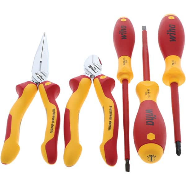 Wiha - 5 Piece Insulated Hand Tool Set - Makers Industrial Supply