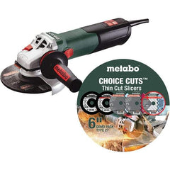 Metabo - 6" Wheel Diam, 8,500 RPM, Corded Angle & Disc Grinder - 5/8-11 Spindle, 120 Volts, 13.5 Amps - Makers Industrial Supply