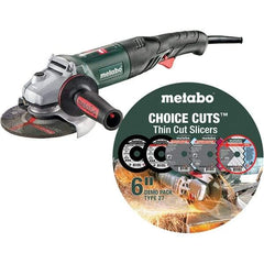 Metabo - 6" Wheel Diam, 9,600 RPM, Corded Angle & Disc Grinder - 5/8-11 Spindle, 120 Volts, 13.2 Amps - Makers Industrial Supply