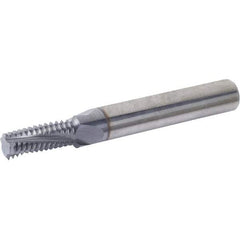 Vargus - 3/8-24 UN, 7.4mm Cutting Diam, 3 Flute, Solid Carbide Helical Flute Thread Mill - Internal Thread, 19.1mm LOC, 63mm OAL, 8mm Shank Diam - Makers Industrial Supply