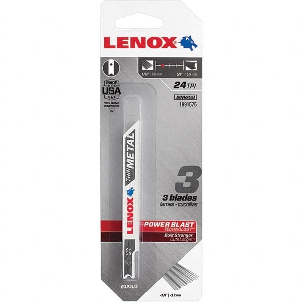 Lenox - Jig Saw Blades Blade Material: Bi-Metal Blade Length (Inch): 3-5/8 - Makers Industrial Supply