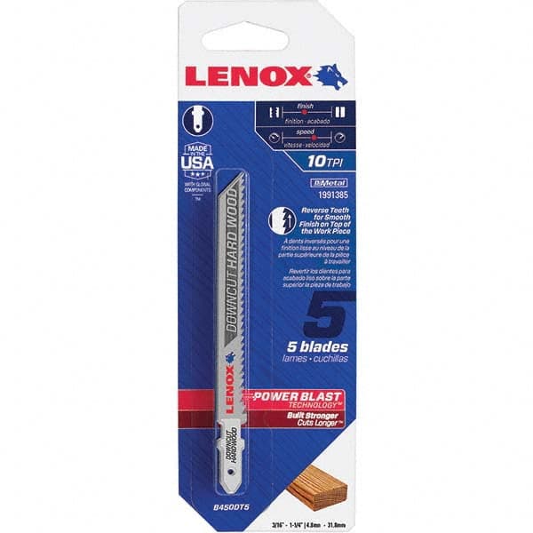 Lenox - Jig Saw Blades Blade Material: Bi-Metal Blade Length (Inch): 4 - Makers Industrial Supply