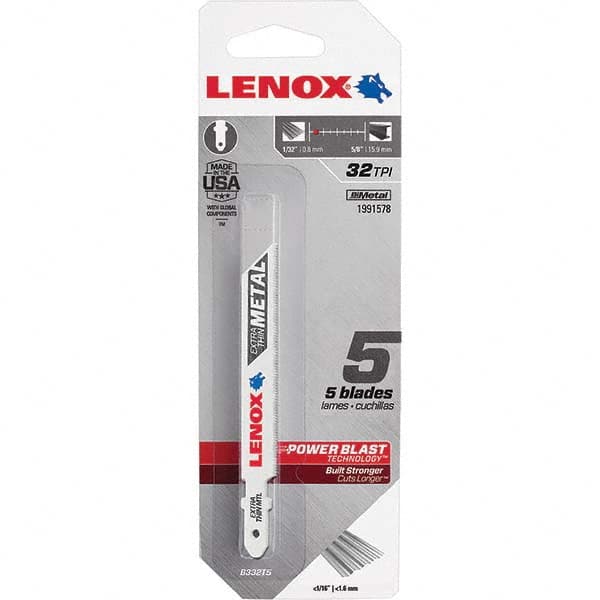 Lenox - Jig Saw Blades Blade Material: Bi-Metal Blade Length (Inch): 3-5/8 - Makers Industrial Supply