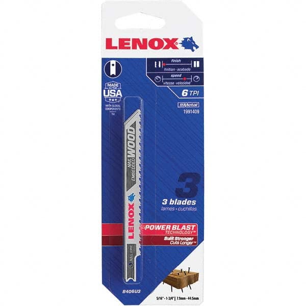 Lenox - Jig Saw Blades Blade Material: Bi-Metal Blade Length (Inch): 4 - Makers Industrial Supply