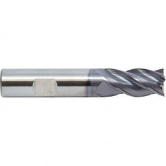 M.A. Ford - 1", 4 Flute, Single End, Solid Carbide, 0.015" Corner Radius End Mill - 4" OAL, 35, 38° Helix, Right Hand Flute, 1-1/2" LOC, Right Hand Cut - Makers Industrial Supply